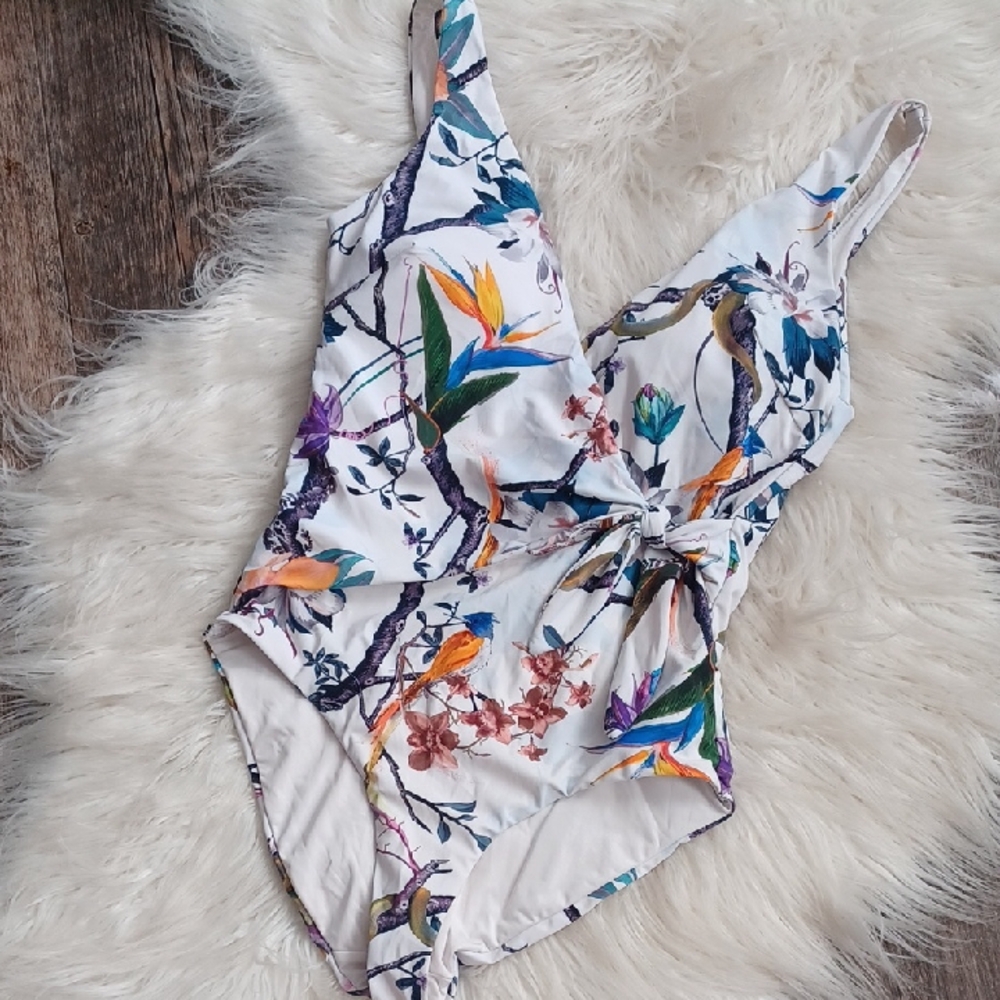 REISS Floral  One-Piece Swimsuit